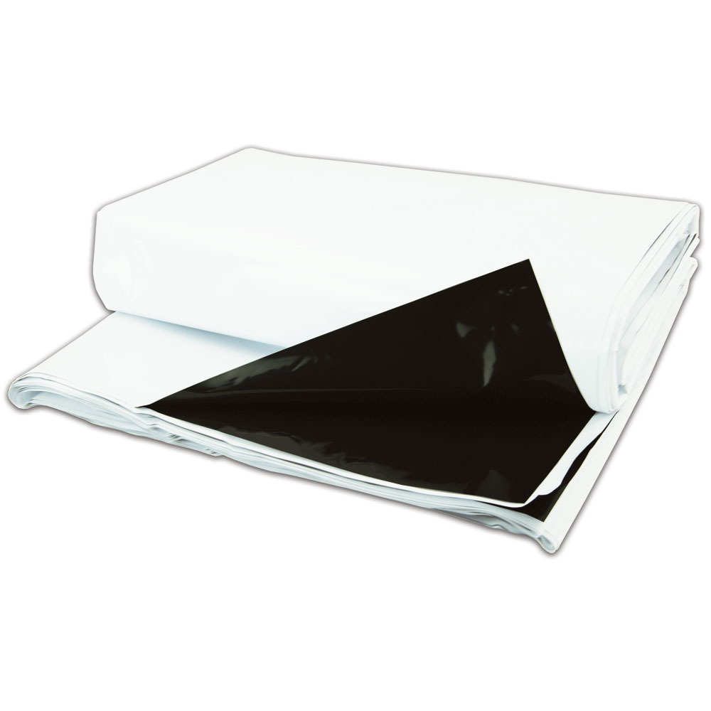 10 ft. x 25 ft. Black and White Poly Film Sheet