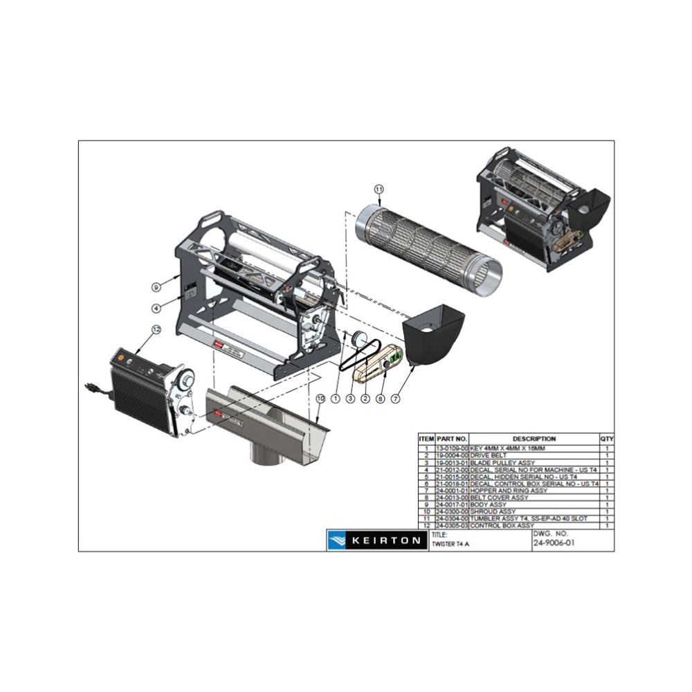 Twister T4 VSC Trimming Machine System Diagram
