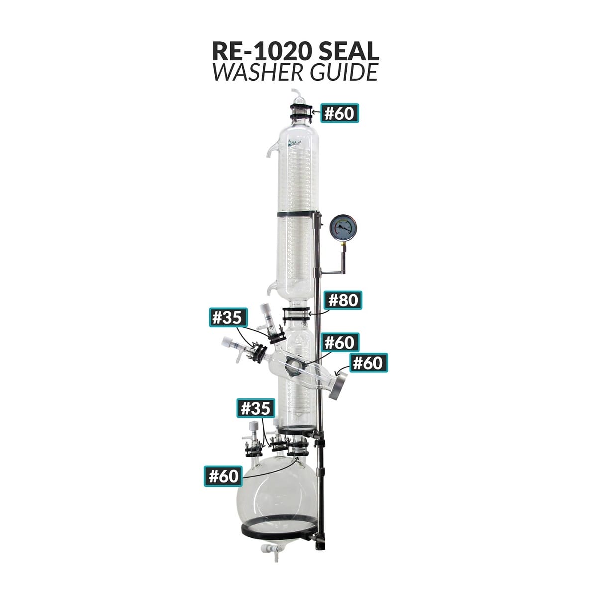 Usa Lab 20L Rotary Evaporator Turnkey Setup Rotovap Re 1020 Washers