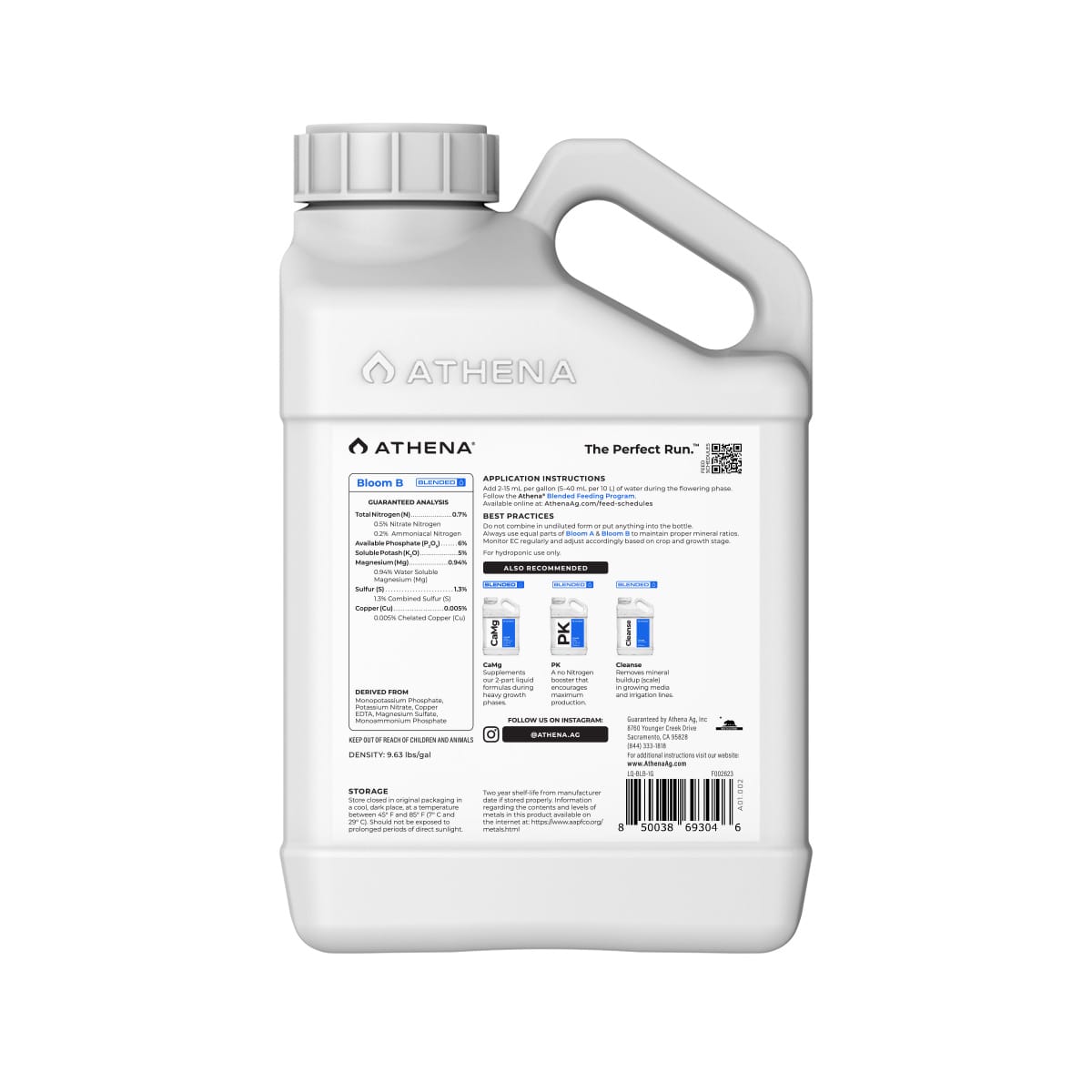 New Athena Bloom B 1 Gallon Back