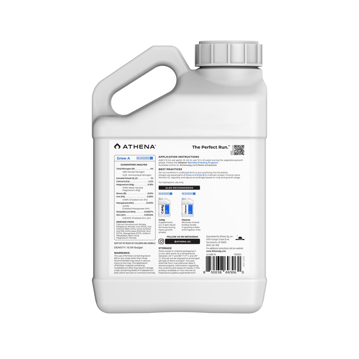 New Athena Grow A 1 Gallon Back