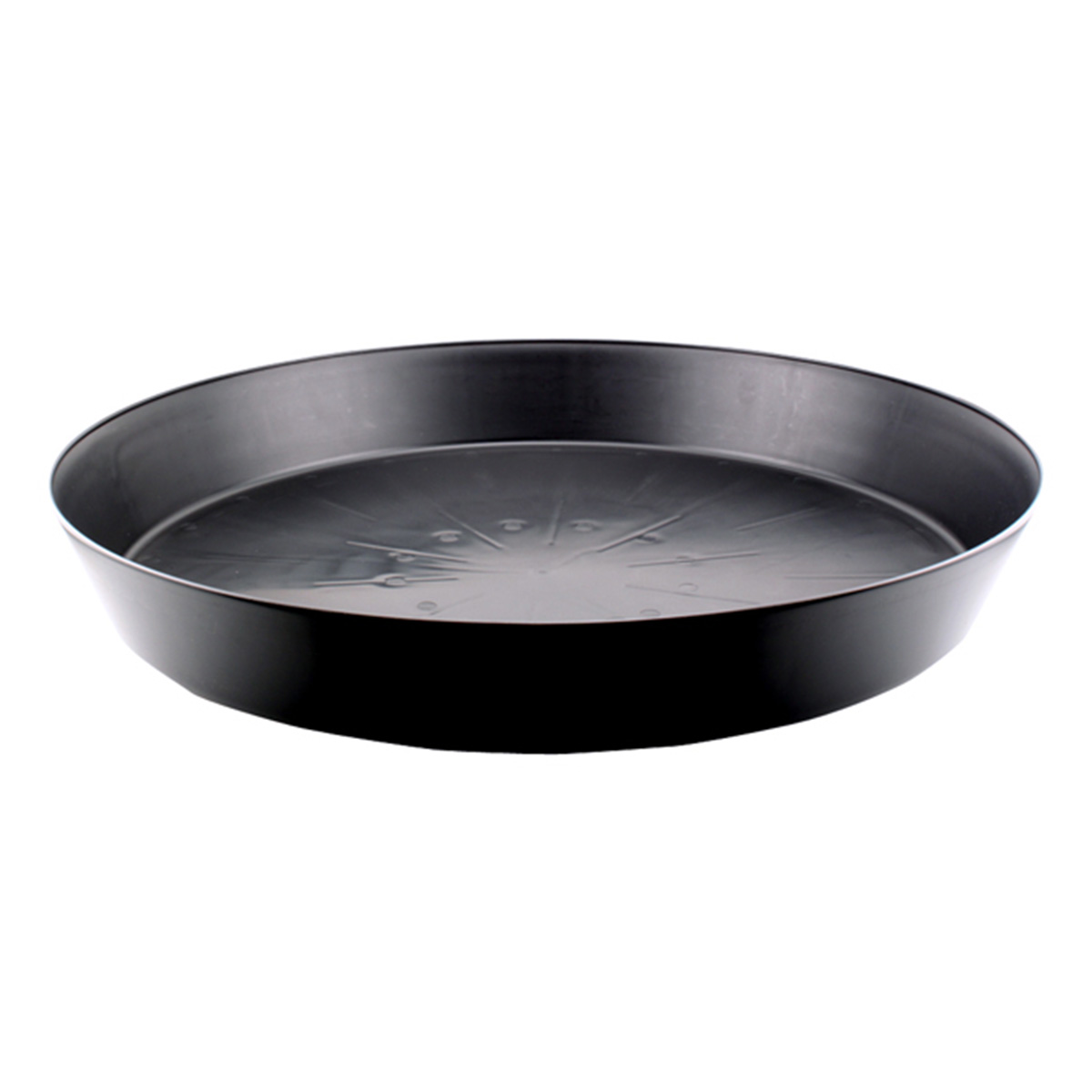 Black Premium Plastic Saucer 25 in