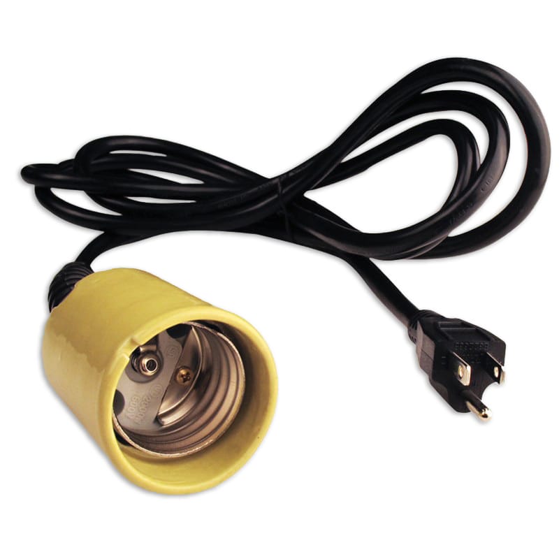 15-Feet Mogul Socket Lamp Cord - 120v Plug