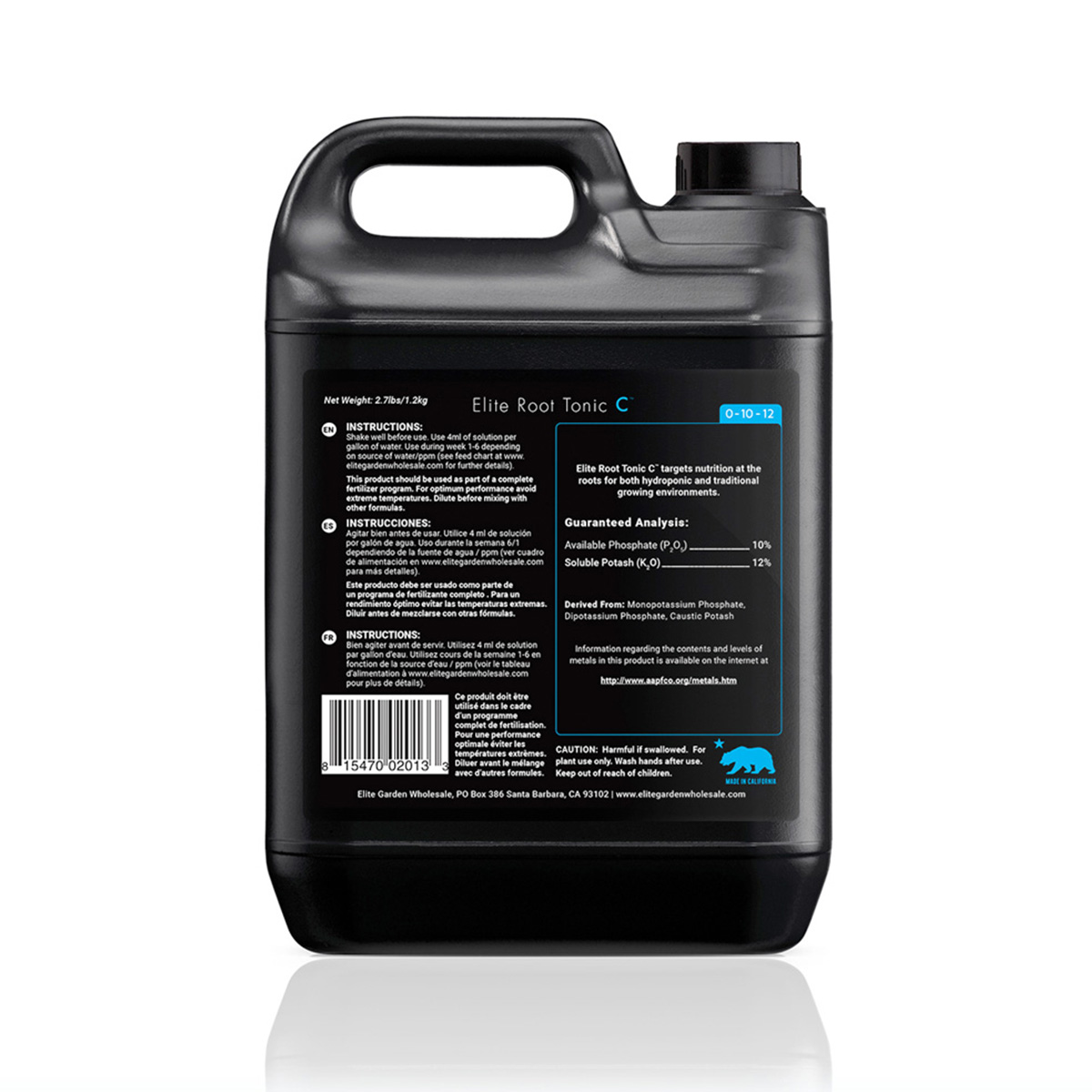 Elite Root Tonic C Quart Back