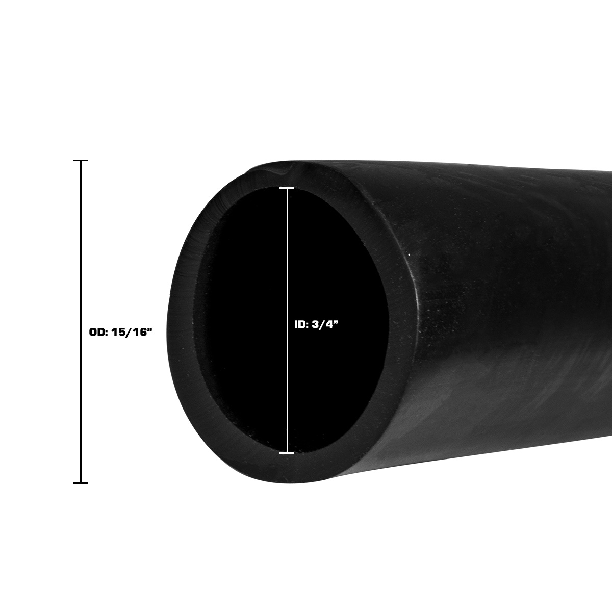 AgroMax Black Vinyl Tubing ID 3/4" Close Up