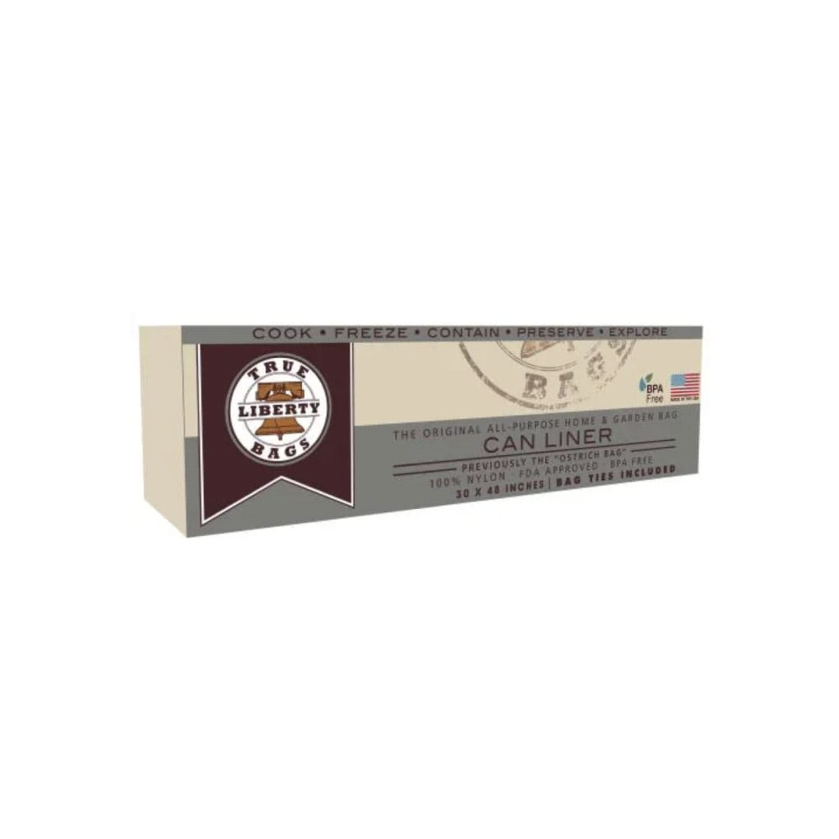 True Liberty Bin Liners 48 x 30 Inch - 10 Pack