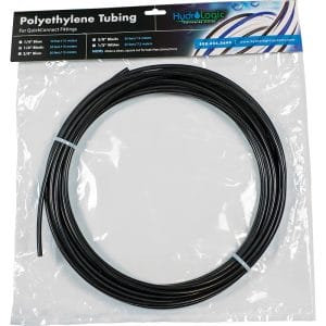 1/4" Hydro Logic Poly Tubing Black - 50 Foot