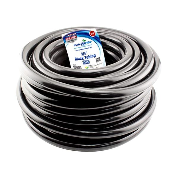 HydroFlow 3/4" Vinyl Tubing Black - 100 Foot